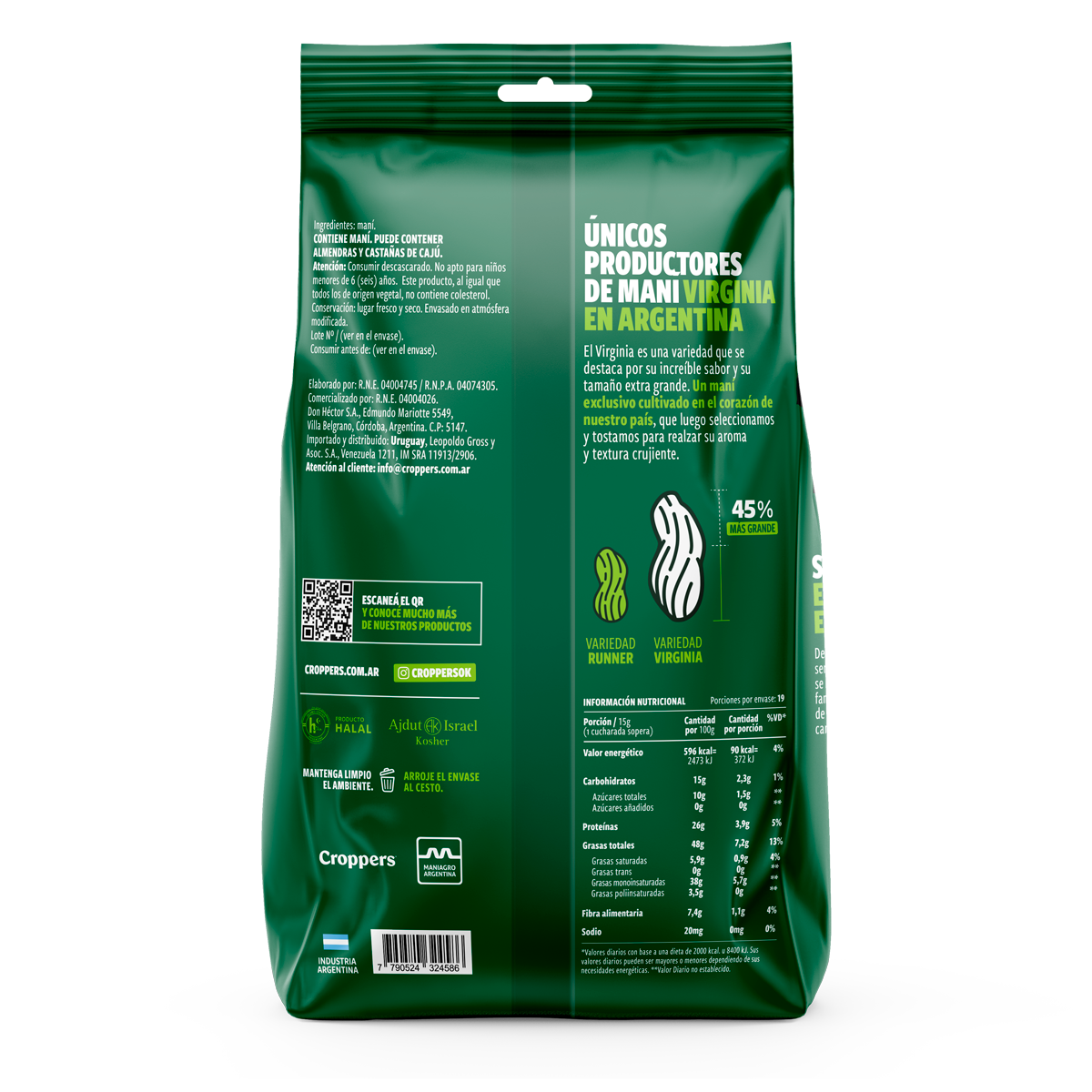 Maní tostado con cáscara Virginia